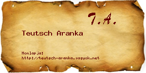 Teutsch Aranka névjegykártya